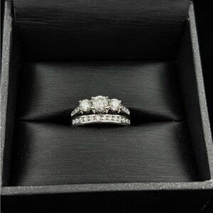 Diamond and White Gold Engagement Set